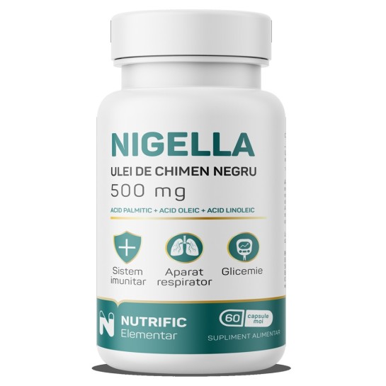 Nigella ulei de chimen negru 500mg, 60 capsule, Nutrific