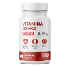 Vitamina D3 + K2 5000UI forte, 30 capsule vegetale, Nutrific