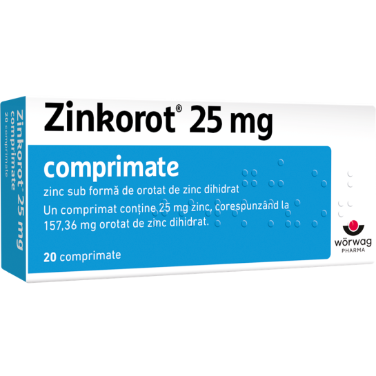 Zinkorot, 25mg, 20 comprimate, Worwag 