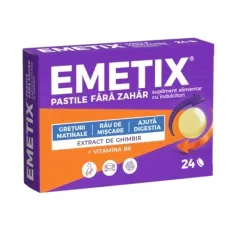 Emetix Fără Zahăr, 24 Pastile, Fiterman