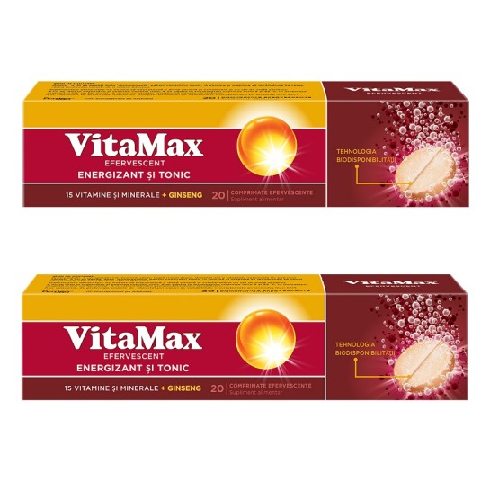 Pachet Vitamax Efervescent, 20 + 20 comprimate, Omega Pharma