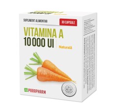Vitamina A 10000 UI, 30 capsule, Parapharm