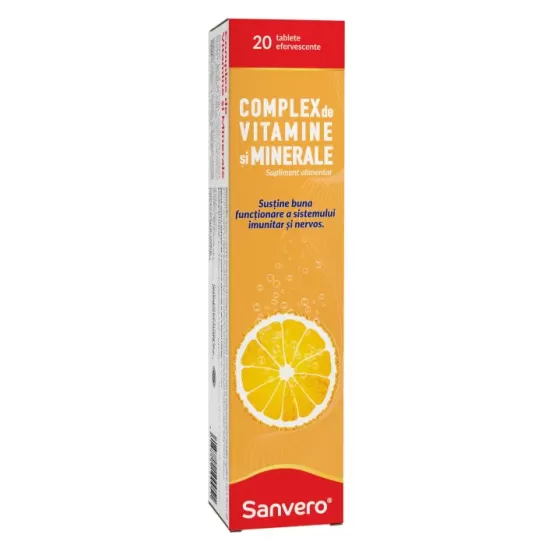 Complex de vitamine si minerale, 20 comprimate efervescente, Sanvero