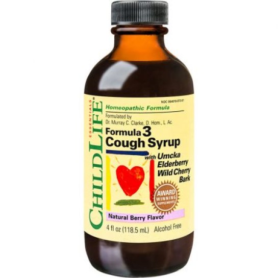 Cough Syrup gust de fructe Childlife Essentials, 118.5 ml, Secom 
