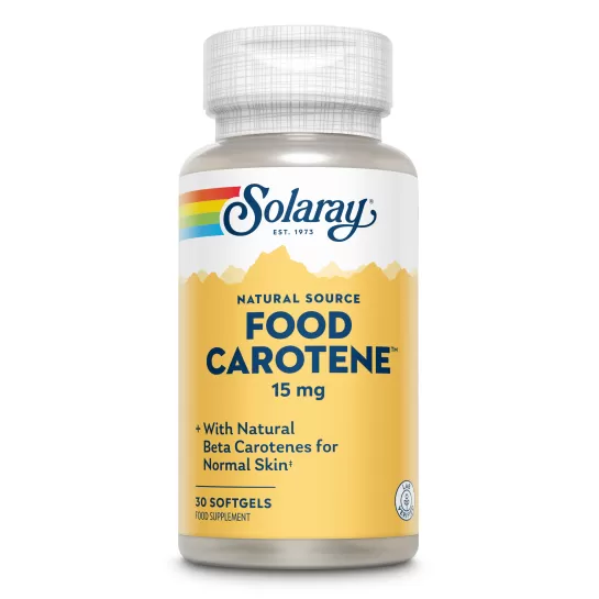 Food Carotene 25000UI Solaray, 30 capsule, Secom 