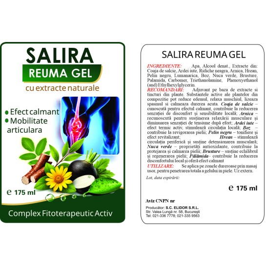 Salira reuma gel 175ml Elidor