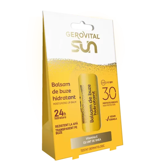 Balsam de buze hidratant Sun, SPF30, 5.7ml, Gerovital