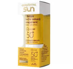 Baton transparent cu protectie solara Sun, SPF 50+, 12ml, Gerovital 