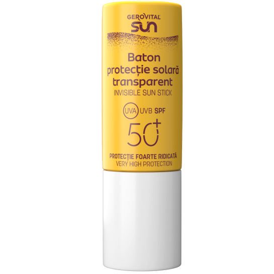 Baton transparent cu protectie solara Sun, SPF 50+, 12ml, Gerovital 