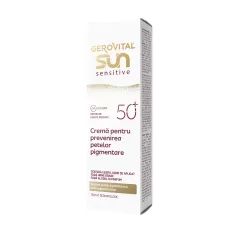Crema pentru prevenirea petelor pigmentare Sun Sensitive, SPF50+, 50ml, Gerovital