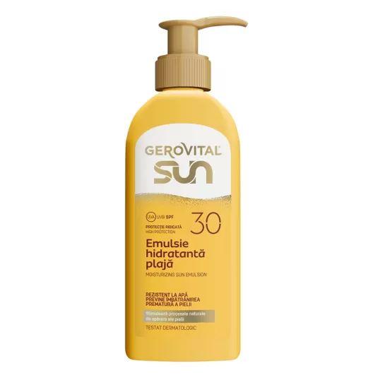 Emulsie hidratanta pentru plaja cu SPF30 Sun, 200ml, Gerovital