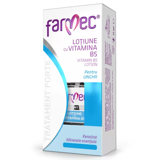 Lotiune cu vitamina B5 pentru unghii Tratament Forte, 11ml, Farmec