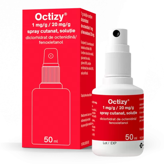 Octizy 1mg/g+20 mg/g spray, 50ml, Egis