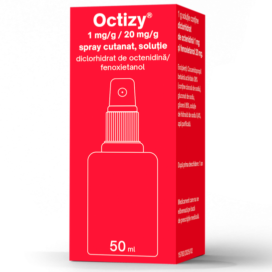 Octizy 1mg/g+20 mg/g spray, 50ml, Egis