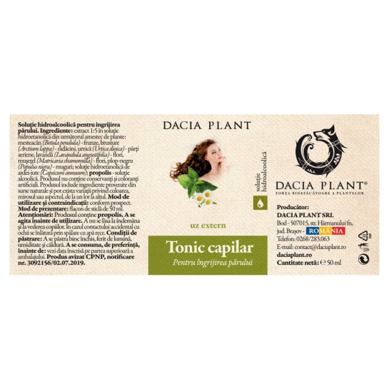 Tonic capilar, 50ml, Dacia Plant