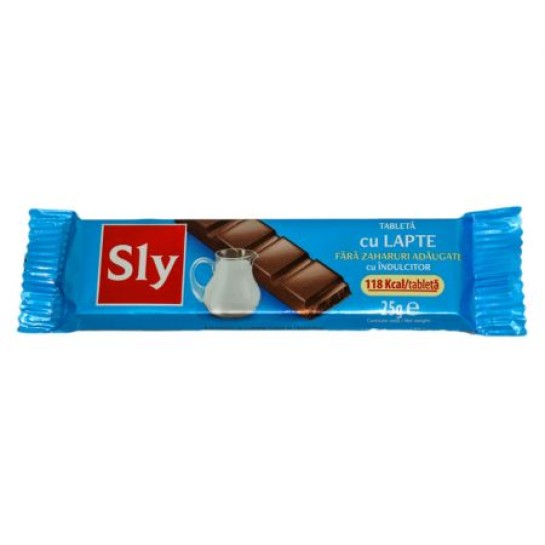 Tableta ciocolata cu indulcitor, 25g, Sly Nutritia