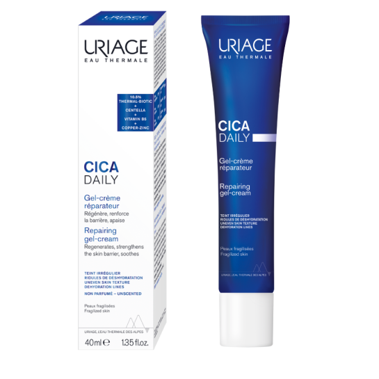 Uriage Gel crema pentru pielea fragilizata si deteriorata Bariederm Cica Daily, 40 ml