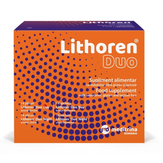 Lithoren Duo cu aroma de citrice, 28 de plicuri, Meditrina Pharmaceuticals 