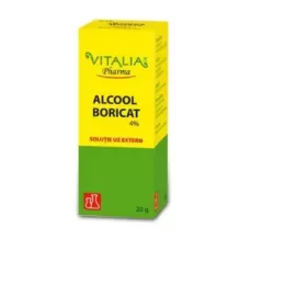 Alcool boricat 4%, 20g, Vitalia