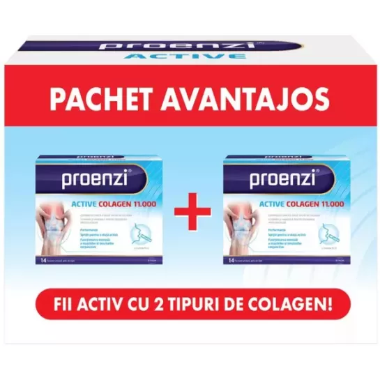 Proenzi Active Colagen 11000, 14 + 14 flacoane 25ml, pachet avantajos, Walmark