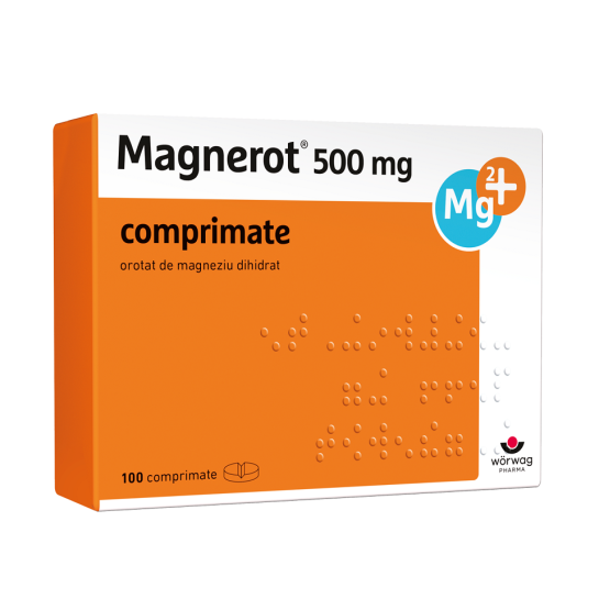 Magnerot, 500mg, 100 comprimate, Worwag Pharma