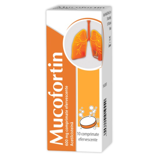 Mucofortin, 600mg, 10 comprimate efervescente, Zdrovit