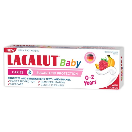 Pasta de dinti 0-2 ani Lacalut Baby , 55ml, Theiss Naturwaren