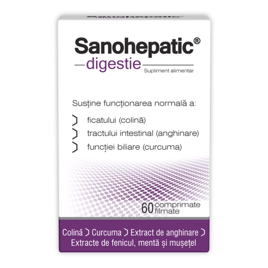 Sanohepatic Digestie, 60 comprimate, Zdrovit
